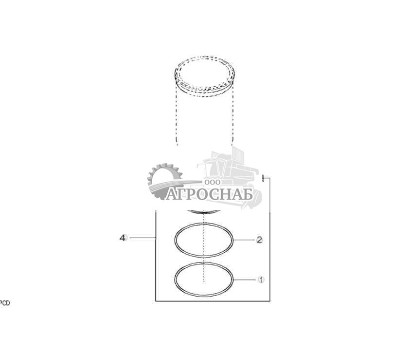 9901 Комплект уплотнительных колец, гильза цилиндра 